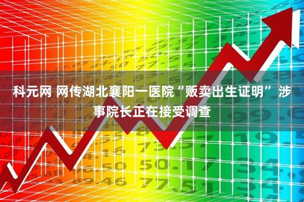 科元网 网传湖北襄阳一医院“贩卖出生证明” 涉事院长正在接受调查