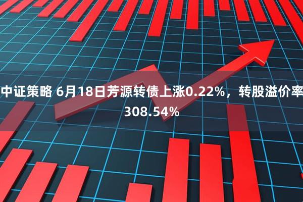 中证策略 6月18日芳源转债上涨0.22%，转股溢价率308.54%